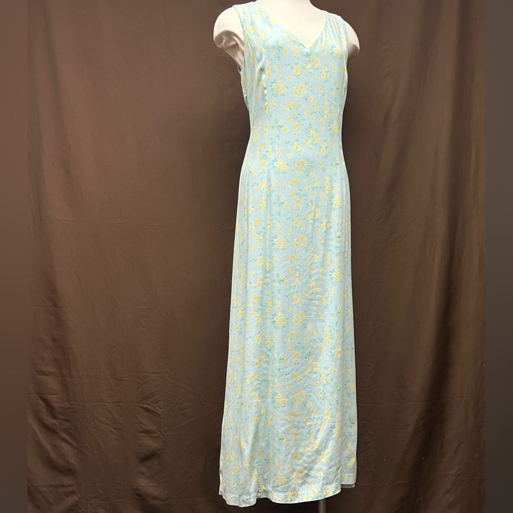 Maxi floral slip dress rayon y2k